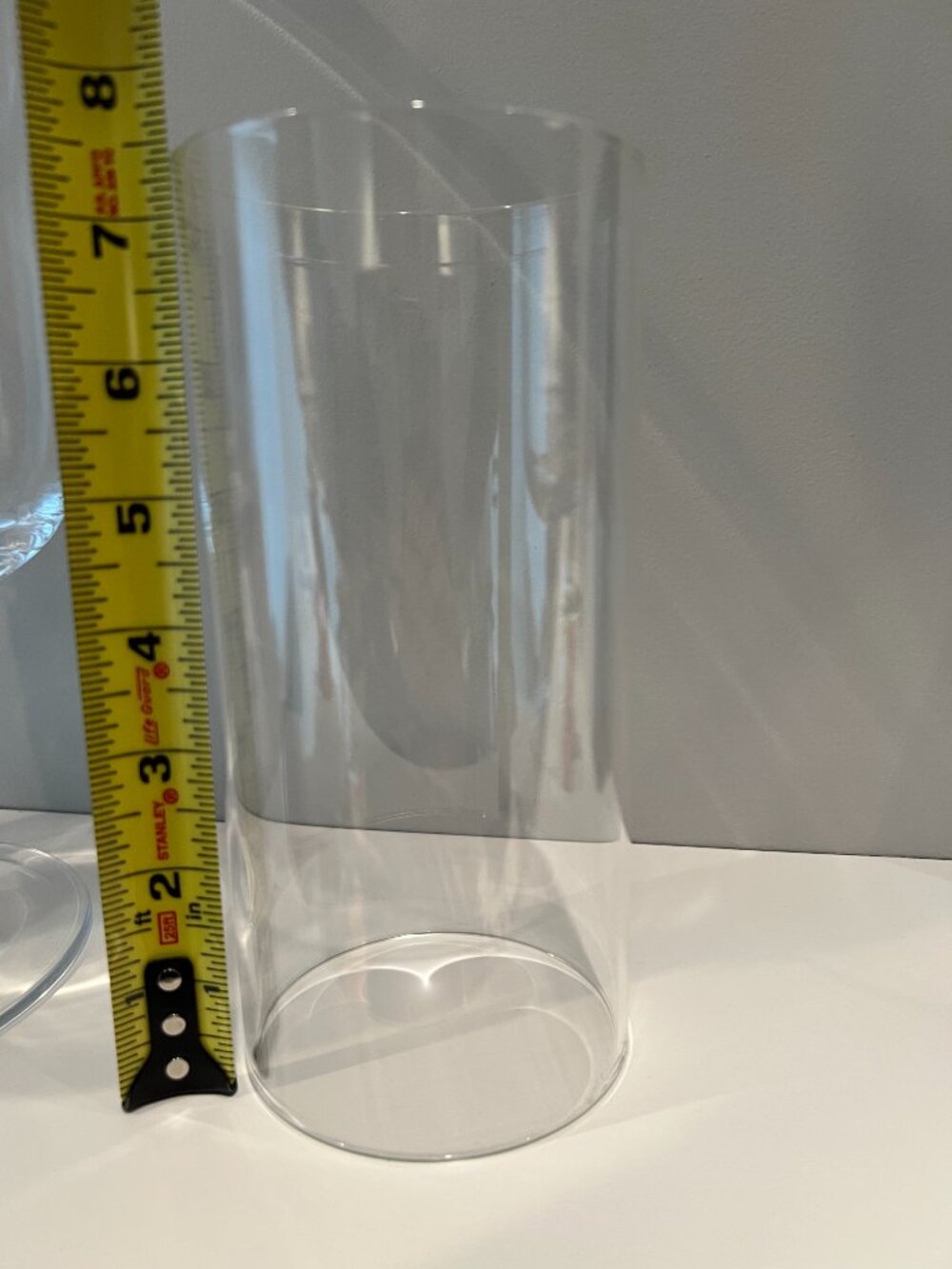 WILLIAMS SONOMA | Glass Hurricanes (Pair) with Candle Sleeves - Picture 7 of 8